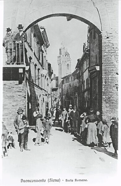 Italy, Siena, Buonconvento, Porta Romana, 1902