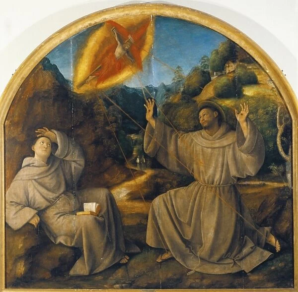 Italy, Varallo, painting of Saint Francis Receiving the Stigmata