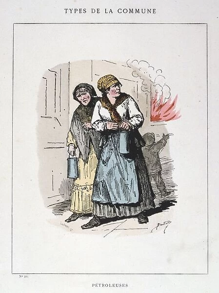 Paris Commune 26 March-28 May 1871. Commune types: Two Petroleuses, on the women