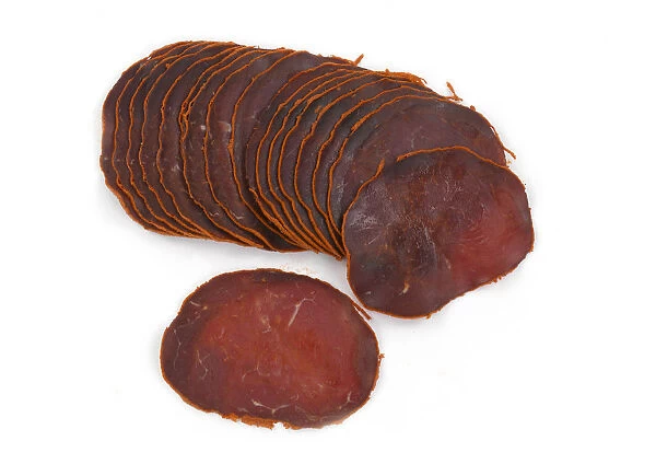 Sliced Pastirma cured beef