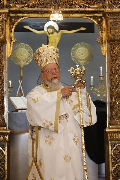 Sunday mass in Haifa melkite cathedral celebrated by bishop Elias Chacour