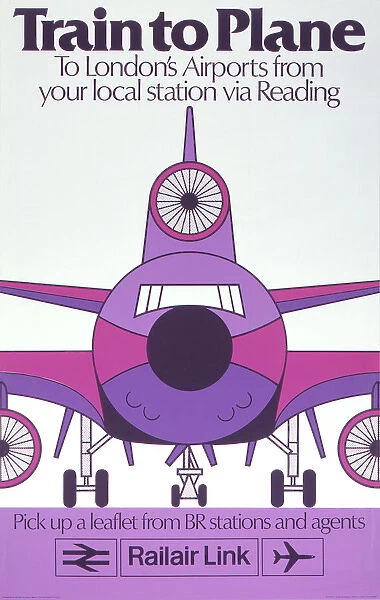 Train to Plane, BR poster, c 1980s