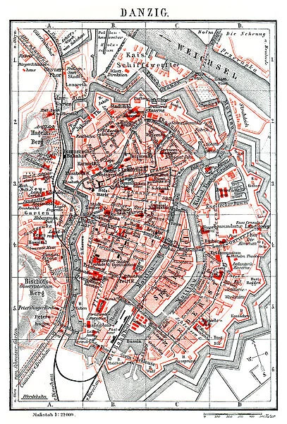 City of Gdansk or Danzig Poland 1897