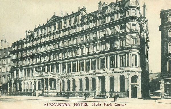 Alexandra Hotel, Hyde Park Corner, London (b  /  w photo)