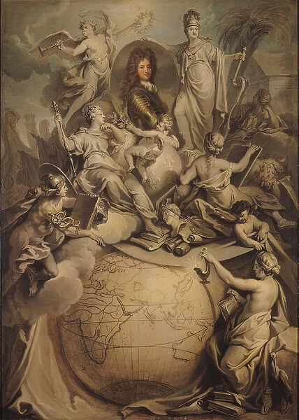 Allegory of Philippe II (1674-1723) Duke of Orleans, 1718 (oil on canvas)