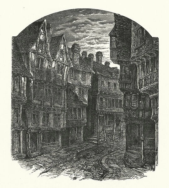 Ancient street (engraving)