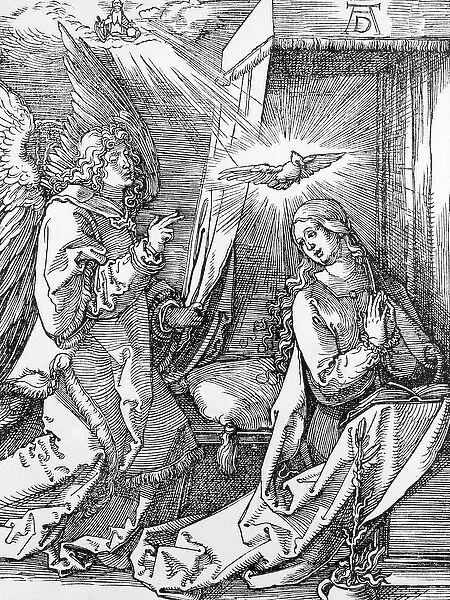 The Annunciation from the Small Passion series, 1511 (woodcut) (b  /  w photo)