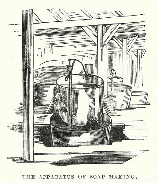 The apparatus of soap making (engraving)
