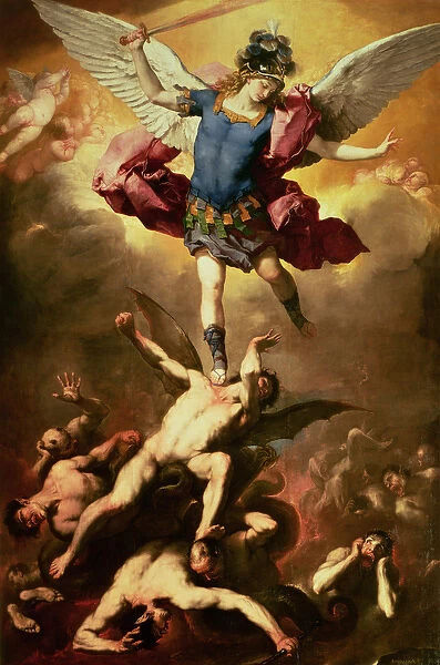 Archangel Michael overthrows the rebel angel, c. 1660-65