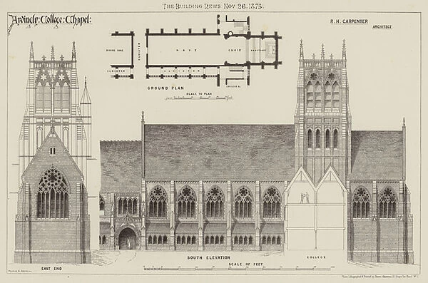 Ardingly College Chapel (engraving)