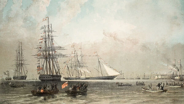 The Arrival of the Royal Yacht off Gravesend, 7th March, 1863