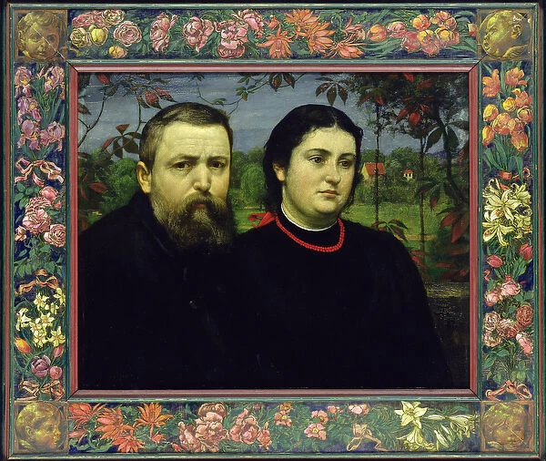 The Artist with his Wife Bonicella, 1887 (oil on canvas)