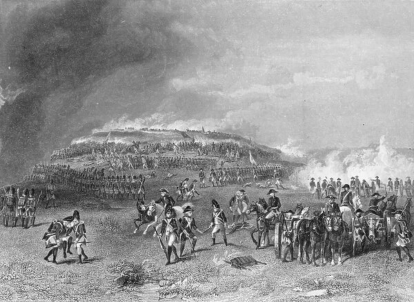 Battle of Bunkers Hill, 17th June 1775, engraved by John Godfrey (engraving)