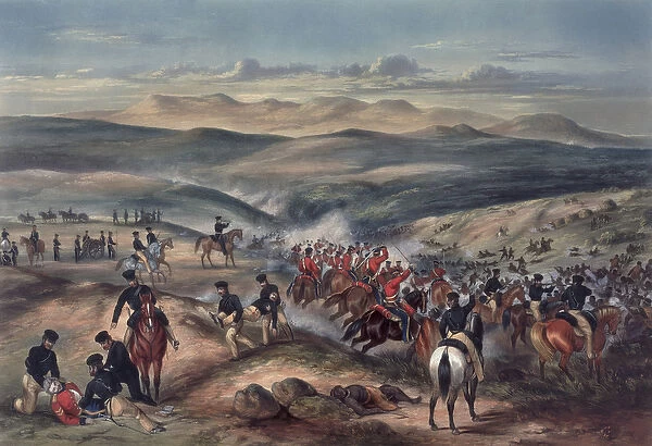 The Battle of The Gwanga, Cape of Good Hope, on 8th June 1846 (colour aquatint)