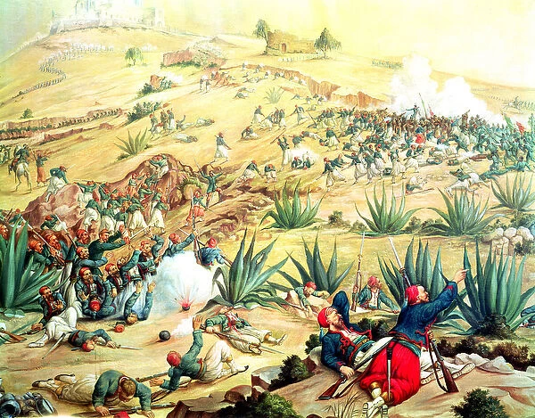 The Battle of Puebla, 5 May 1862 (oil)