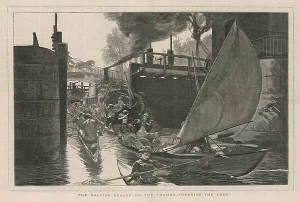 The boating season on the Thames (engraving)