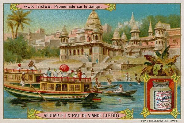 Boats on the Ganges (chromolitho)