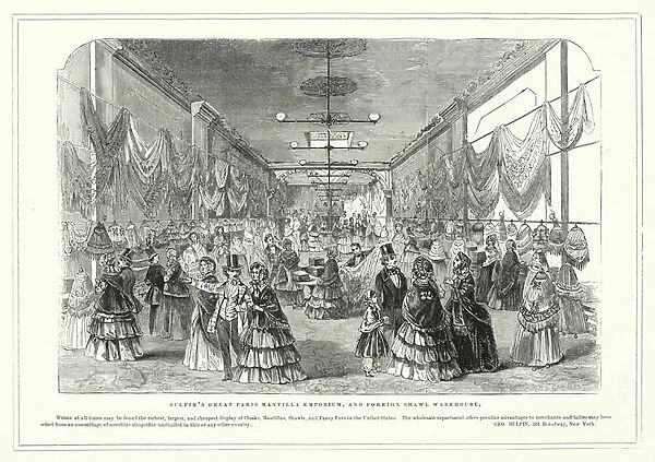 Bulpins Great Paris Mantilla Emporium, and Foreign Shawl Warehouse (engraving)