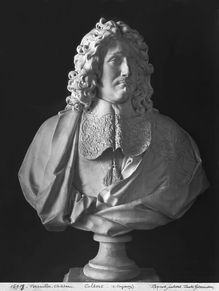 Bust of Jean-Baptiste Colbert de Torcy (marble) (b  /  w photo)