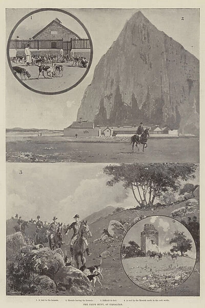 The Calpe Hunt, at Gibraltar (litho)