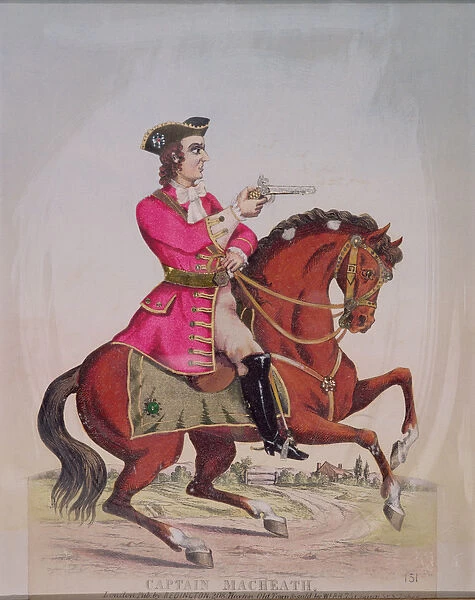 Captain MacHeath, the highwayman hero of The Beggars Opera by John Gay (1685-1732)