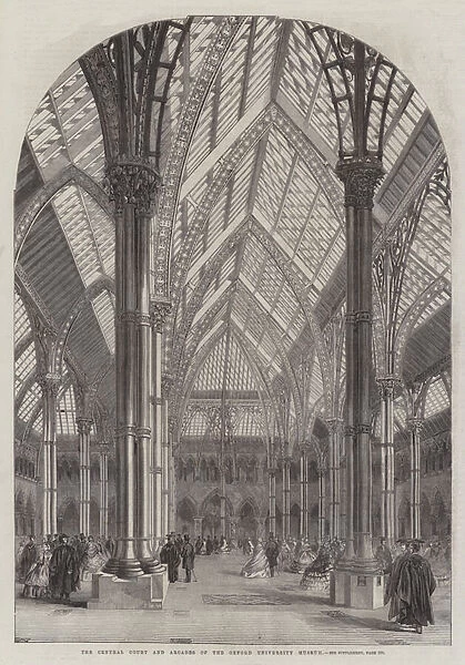 The Central Court and Arcades of the Oxford University Museum (engraving)