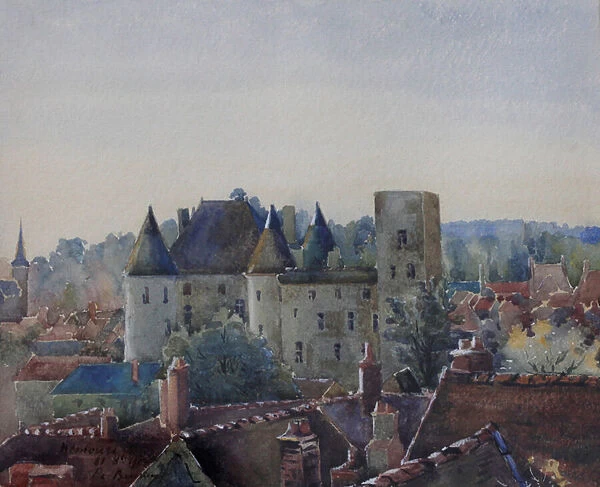 Chateau de Nemours, c. 1904 (watercolor)