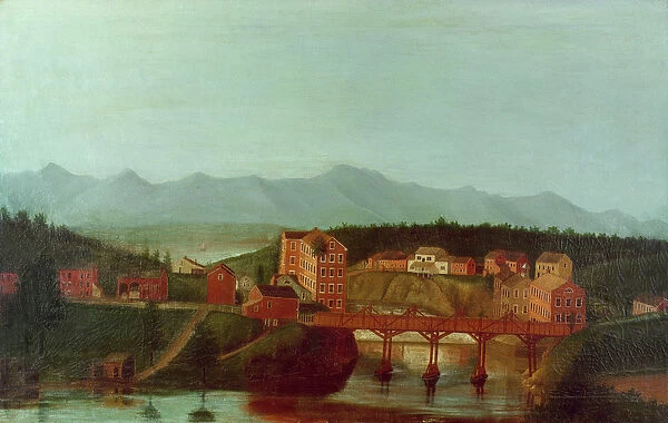Columbiaville and Stockport Creek, near New York, early 19th century (oil on canvas)