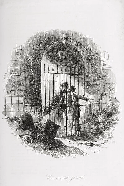Consecrated Ground, illustration from Bleak House by Charles Dickens (1812-70)