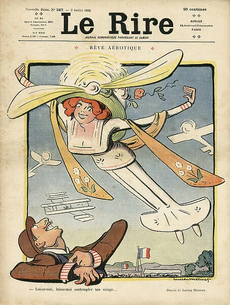 Cover of 'Le Rire'Satirique en Couleurs, 1910_7_2 : Aviation (engraving)