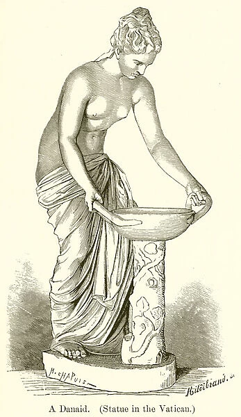 A Danaid. (Statue in the Vatican) (engraving)