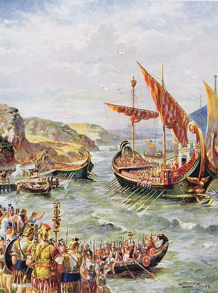 Departure of the Romans from Britain after the sacking of Rome in 410 AD
