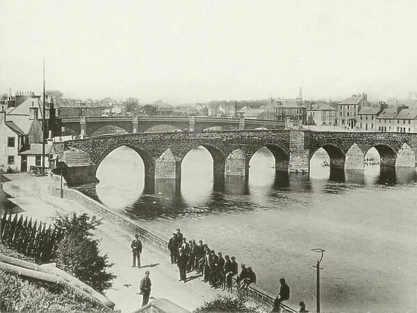 Dumfries: Old and New Bridges (b  /  w photo)