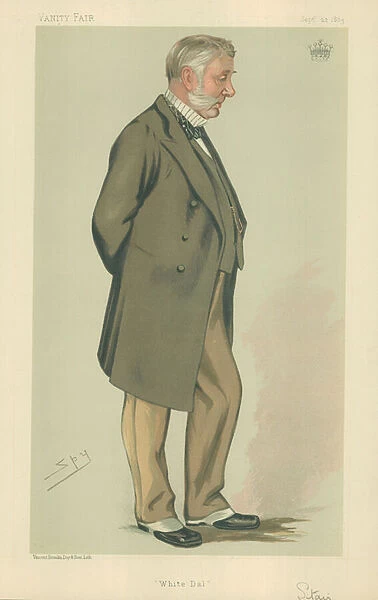The Earl of Stair, White Dal, 22 September 1883, Vanity Fair cartoon (colour litho)
