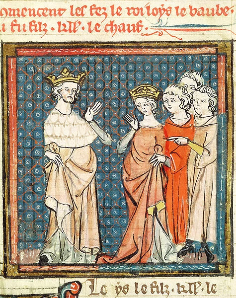 F. 180r The Marriage of Louis II (846-79) the Stammerer and Adelaide of Frioul