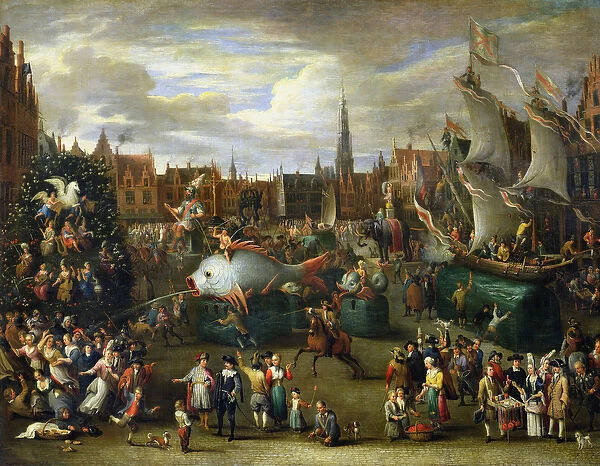 A Festival at Antwerp (oil on canvas)