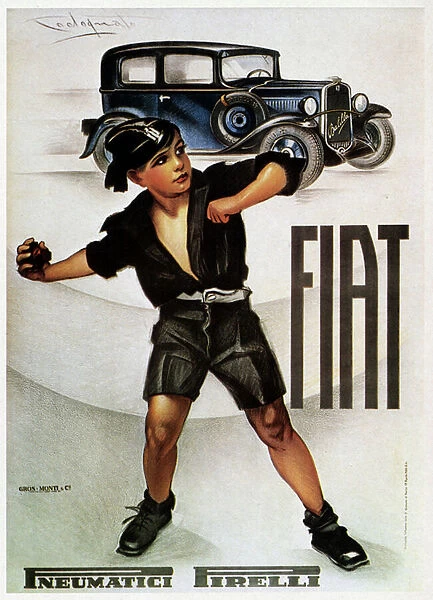 Fiat Balilla, 1933 (colour litho)
