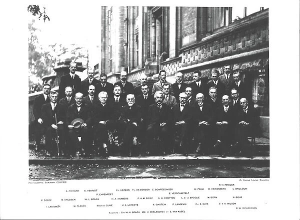 Fifth Physics Congress Solvay, Brussels, 1927 (b / w photo)