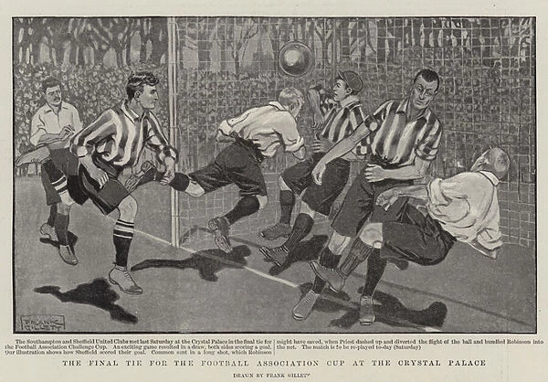 The Final Tie for the Football Association Cup at the Crystal Palace (litho)