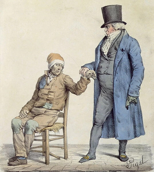 You are Fine!, depiction of the poor mans doctor, engraved by Langlume (fl