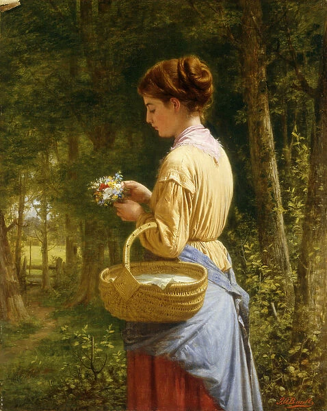 Flowers from the Woods (oil on canvas)