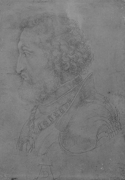 Frederick II of the Rhine, Elector Palatine, 1523 (pencil on paper) (b  /  w photo)
