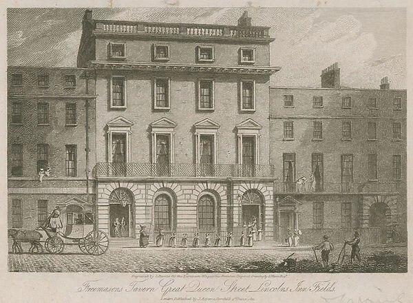 Freemasons Tavern, Great Duncan Street, Lincolns Inn Fields, London (engraving)