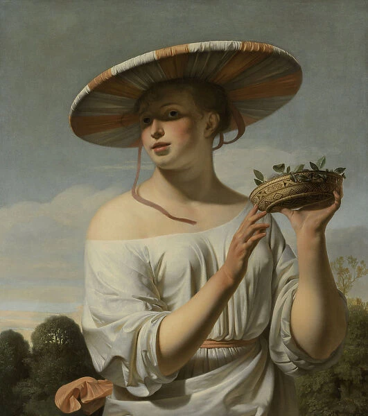 Girl in a Large Hat, c. 1645-50 (oil on canvas)