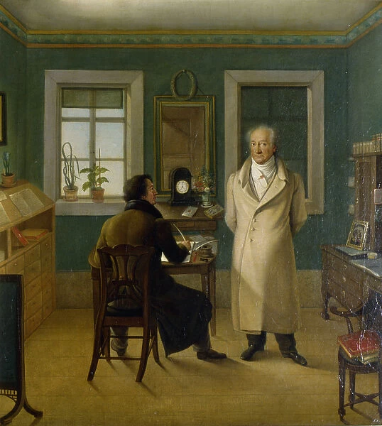 Goethe Dictating to his Clerk John, 1834 (oil on canvas)