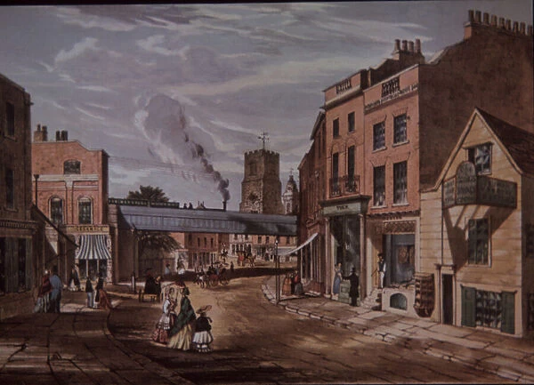 Hackney, north-east London, 1851 (colour litho)