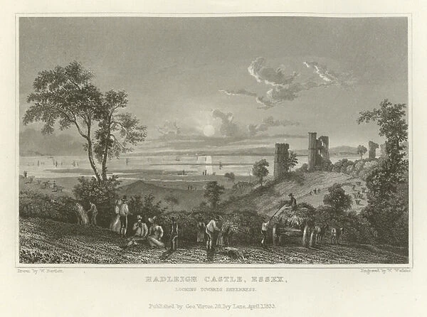 Hadleigh Castle, Essex, looking towards Sheerness (engraving)
