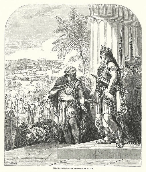 Hirams Messengers received by David (engraving)