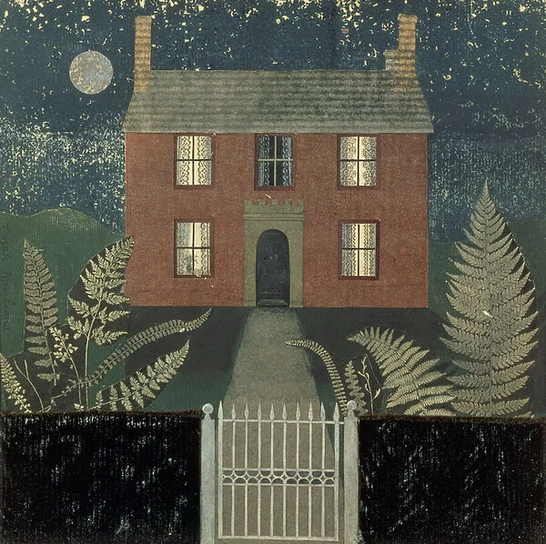 House at night (collage)