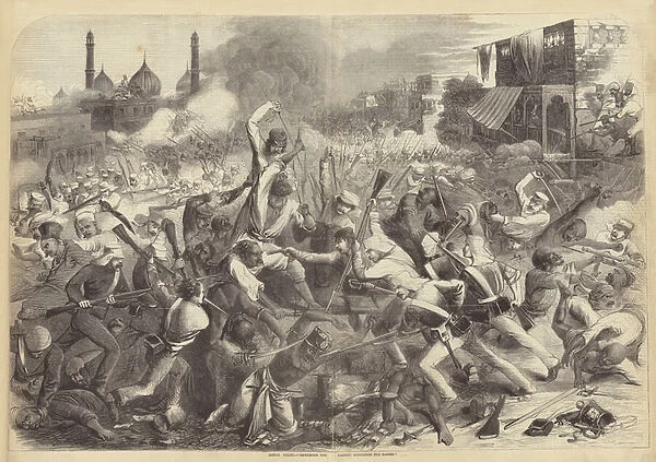 Inside Delhi, 'Remember the Ladies! Remember the Babies!'(engraving)